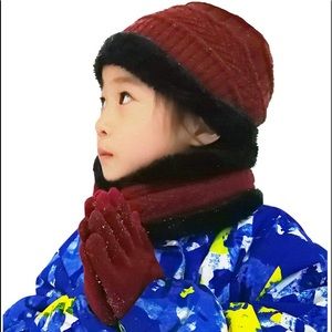 Beanie Scarf for Boys Girls (5-14 Years) Hats